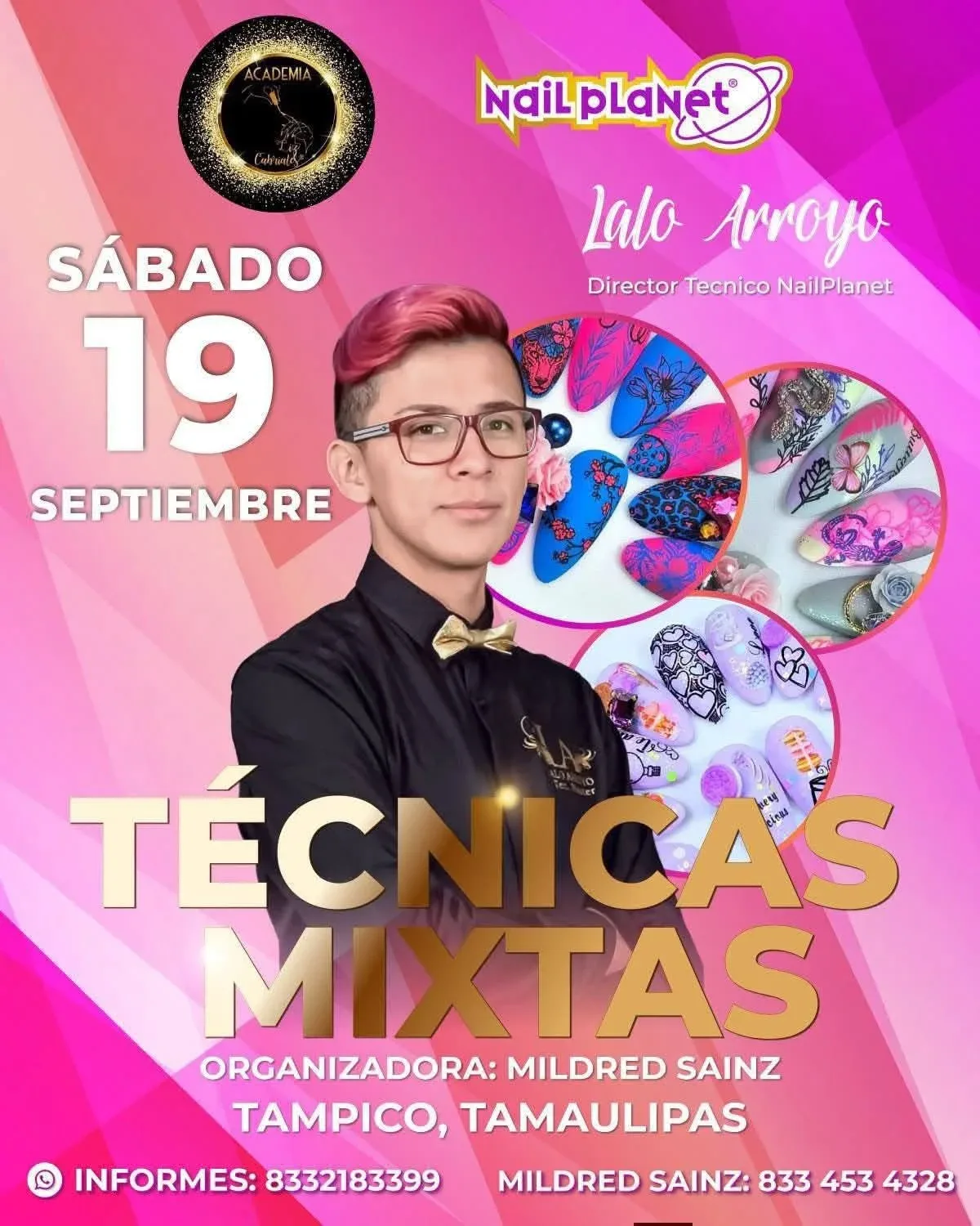 Técnicas Mixtas: Stamping,  técnicas en 3D, cristalería, entre otros.