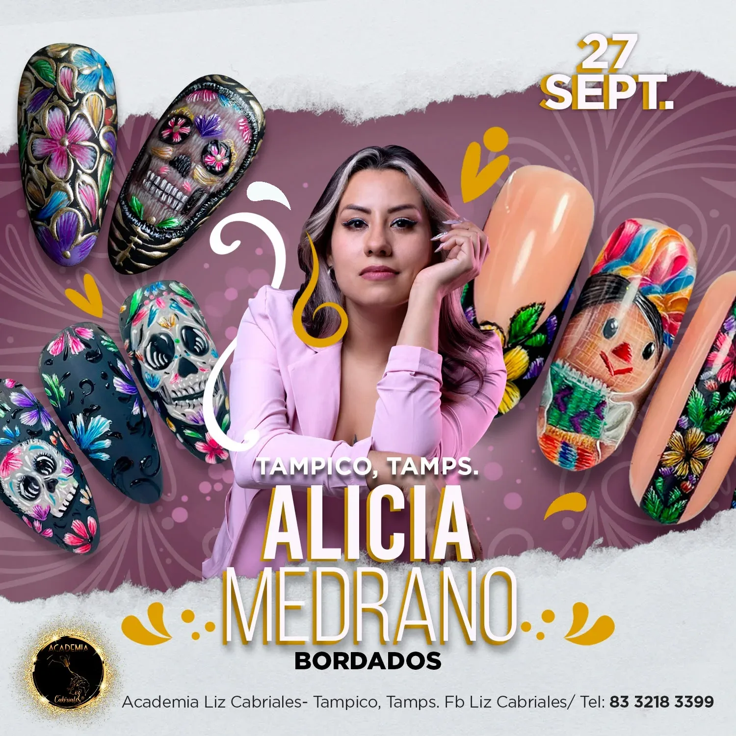 Micropintura con técnica de bordado