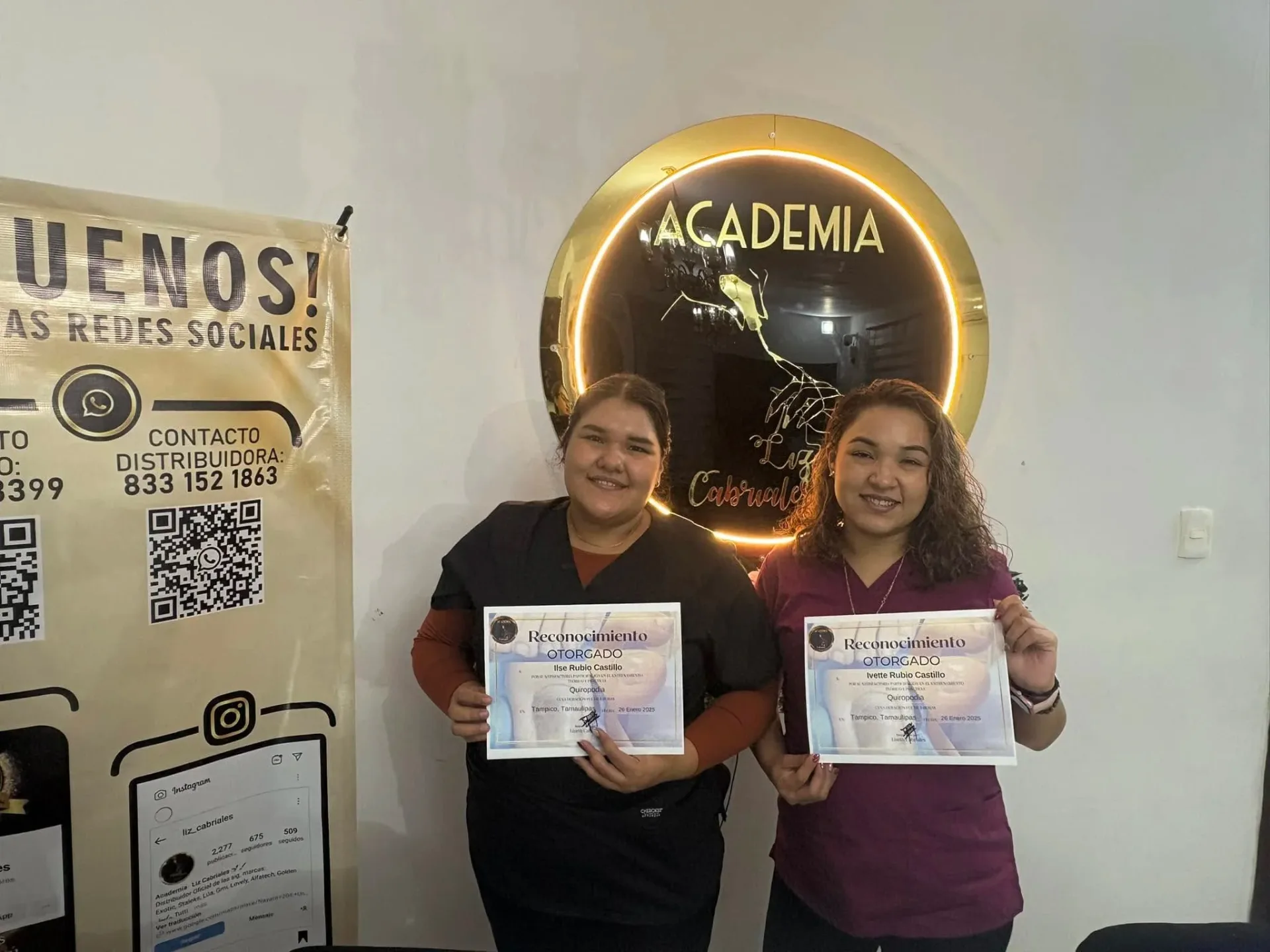 Curso intensivo impartido por la maestra Lizeth Cabriales con el temario de Actualización de quiropodia.