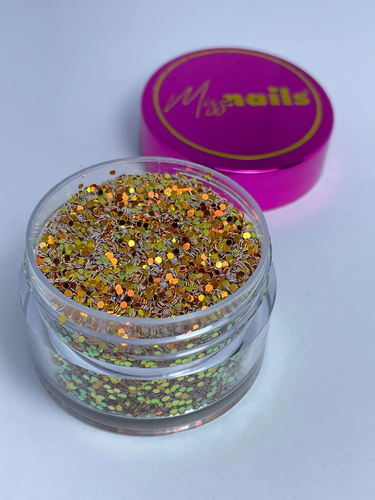 Glitter cola de sirena dorado holográfico #2106