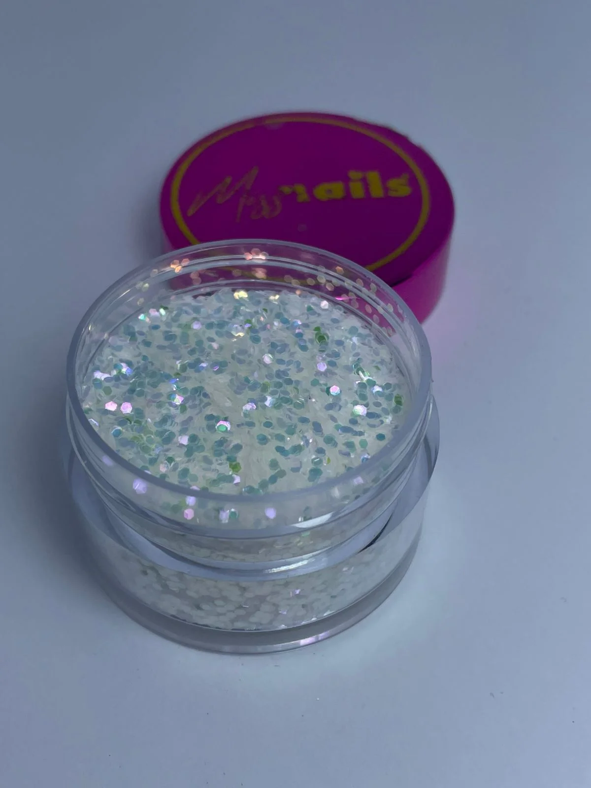 Glitter cola de sirena tornasol rosa #2078 alternativa