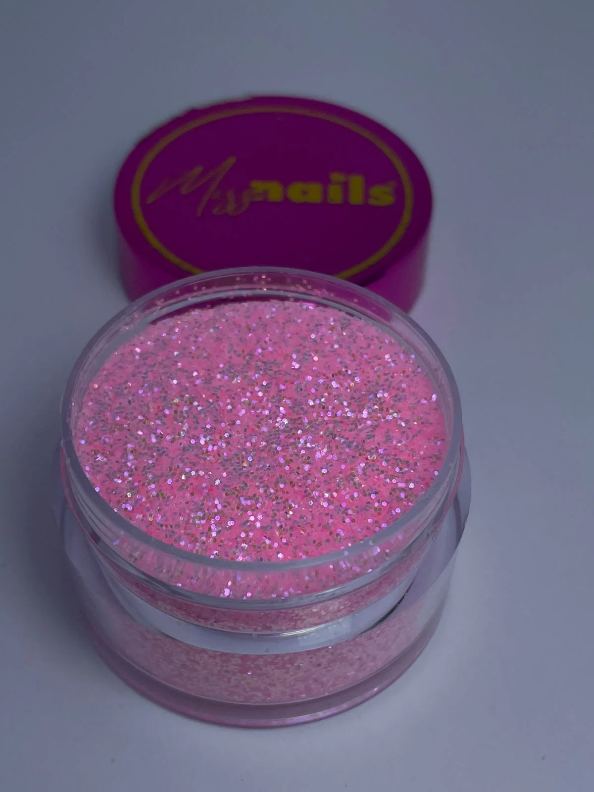 Glitter rosa chick iridiscente #2074