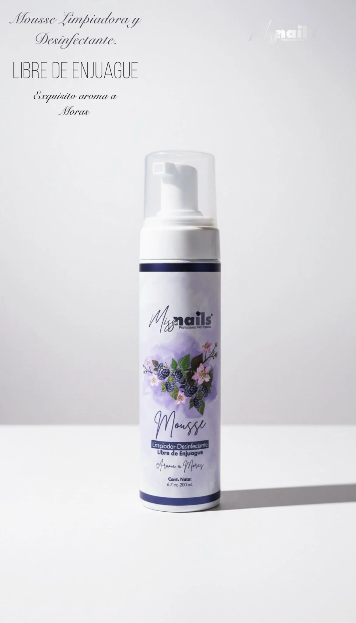 Mousse limpiadora y desinfectante - Mora