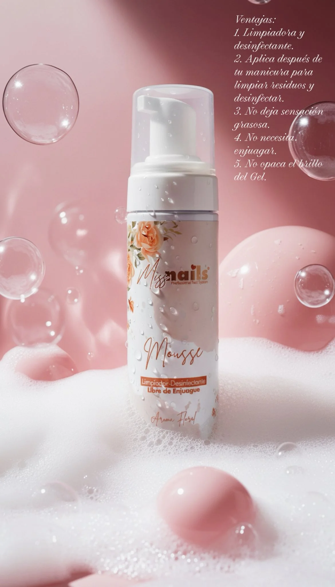 Mousse limpiadora y desinfectante - Floral