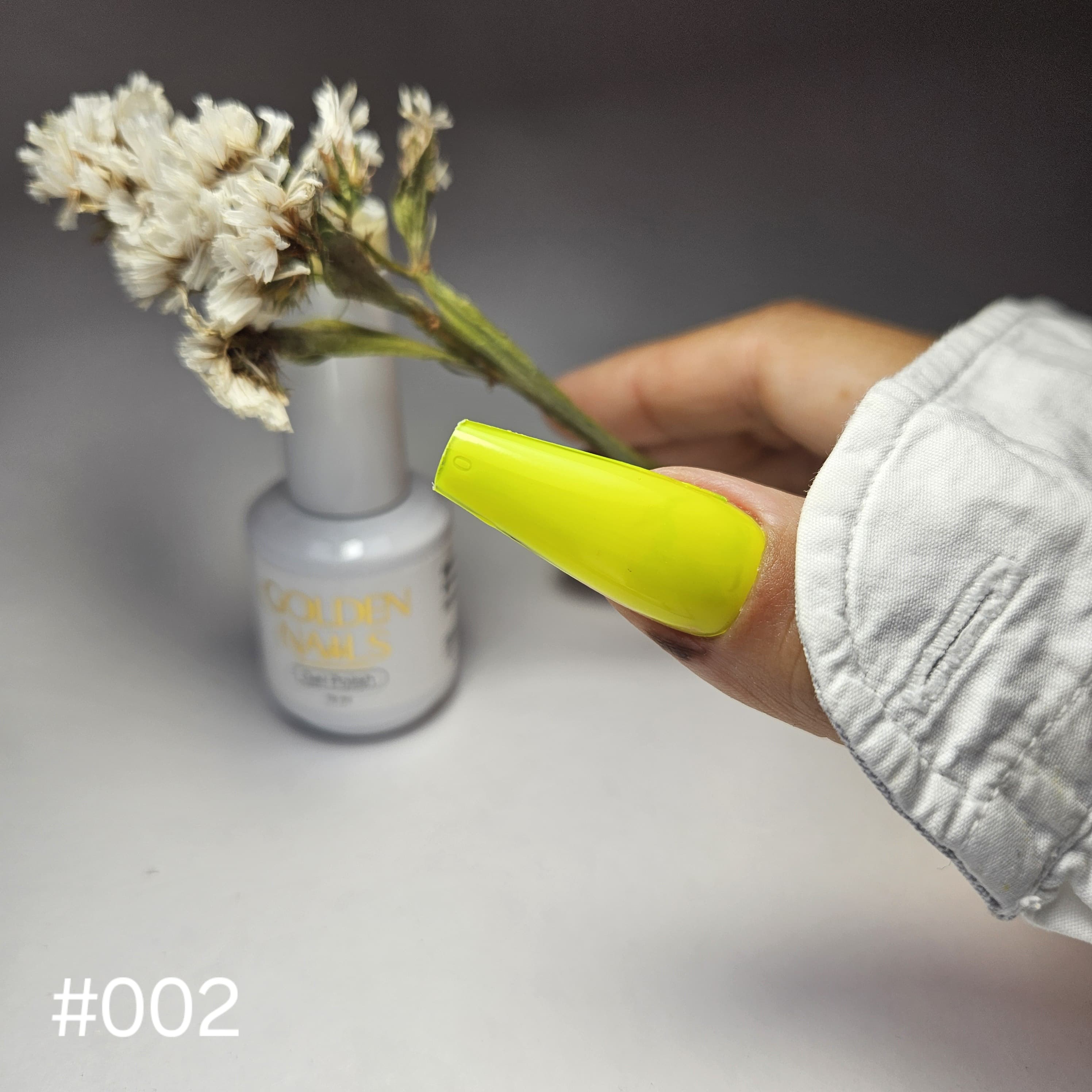 gel polish 002 amarillo neon
