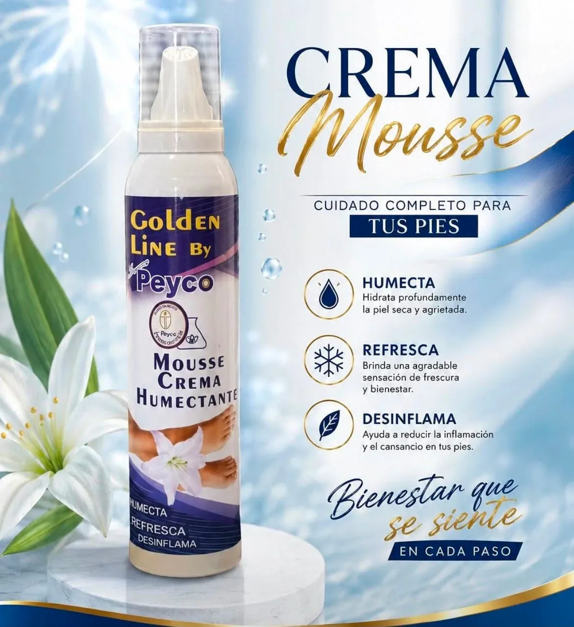 Mousse crema humectante