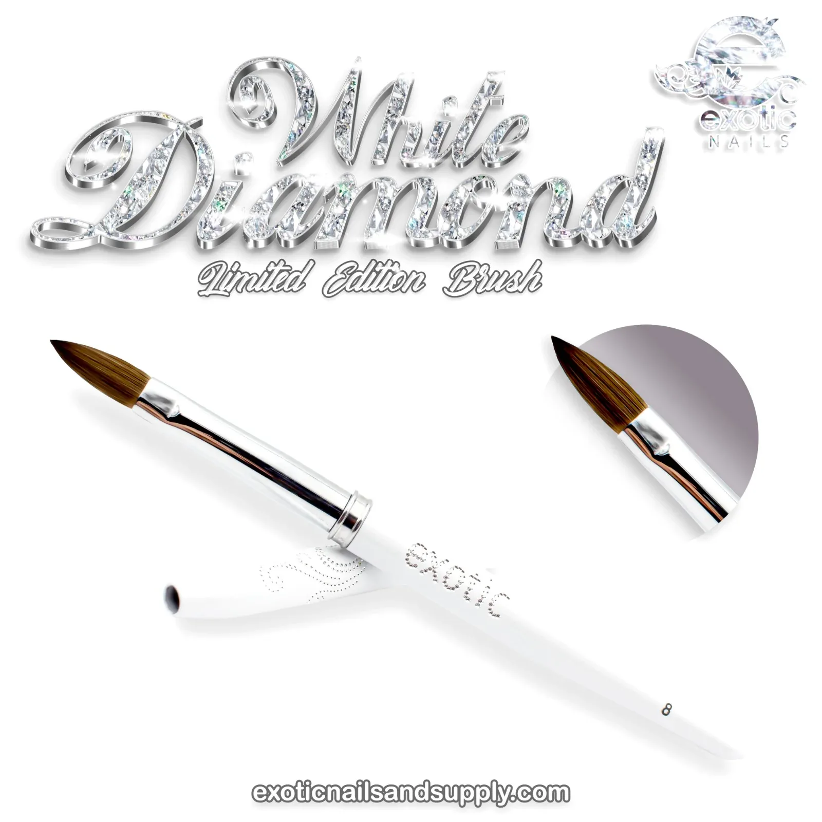 Pincel #8 white diamond