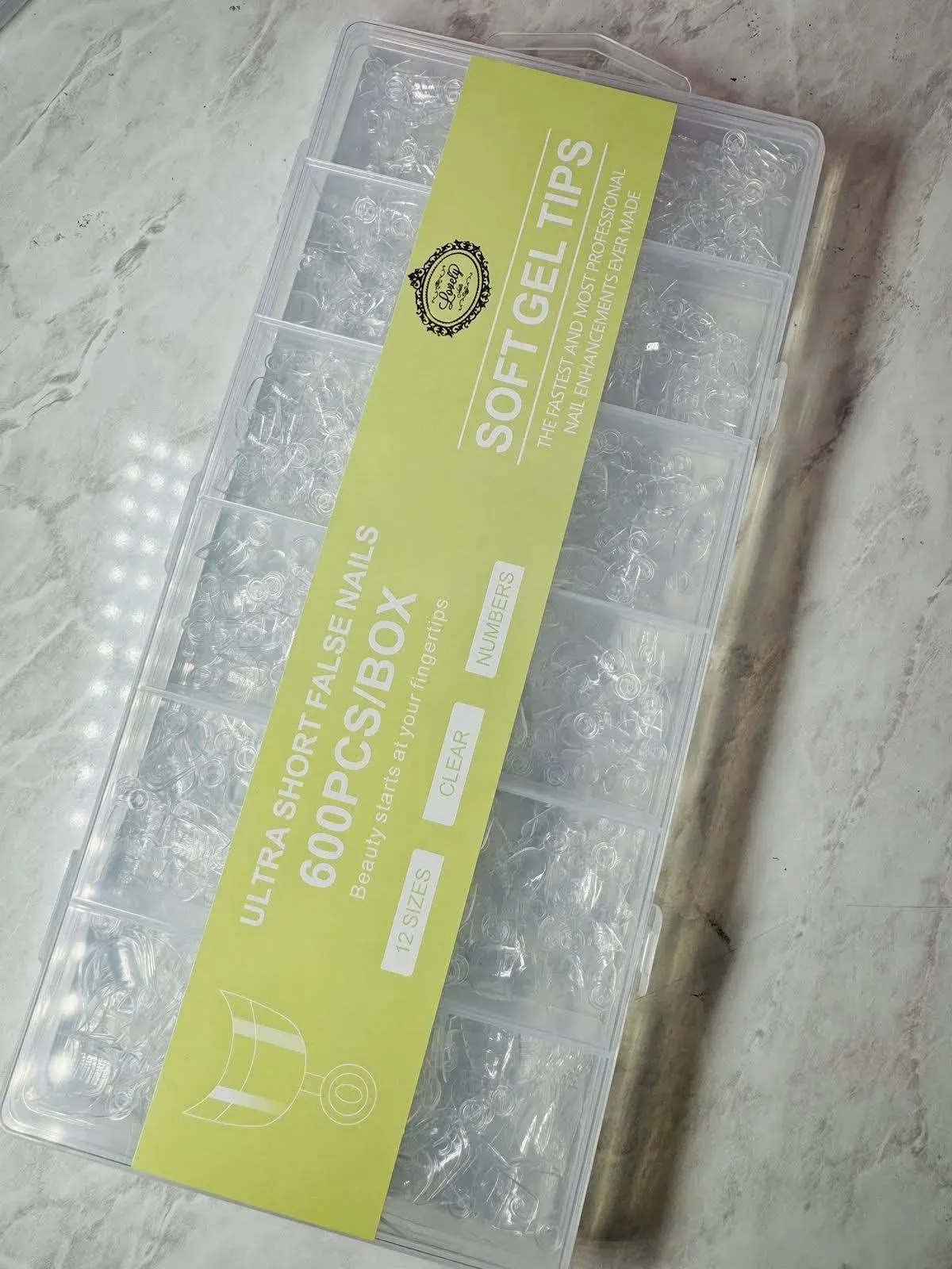 Soft Gel Tips Ultra short Coffin