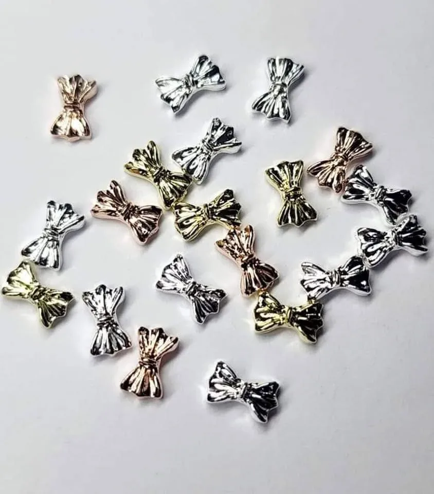 Set moños corbatita metal
