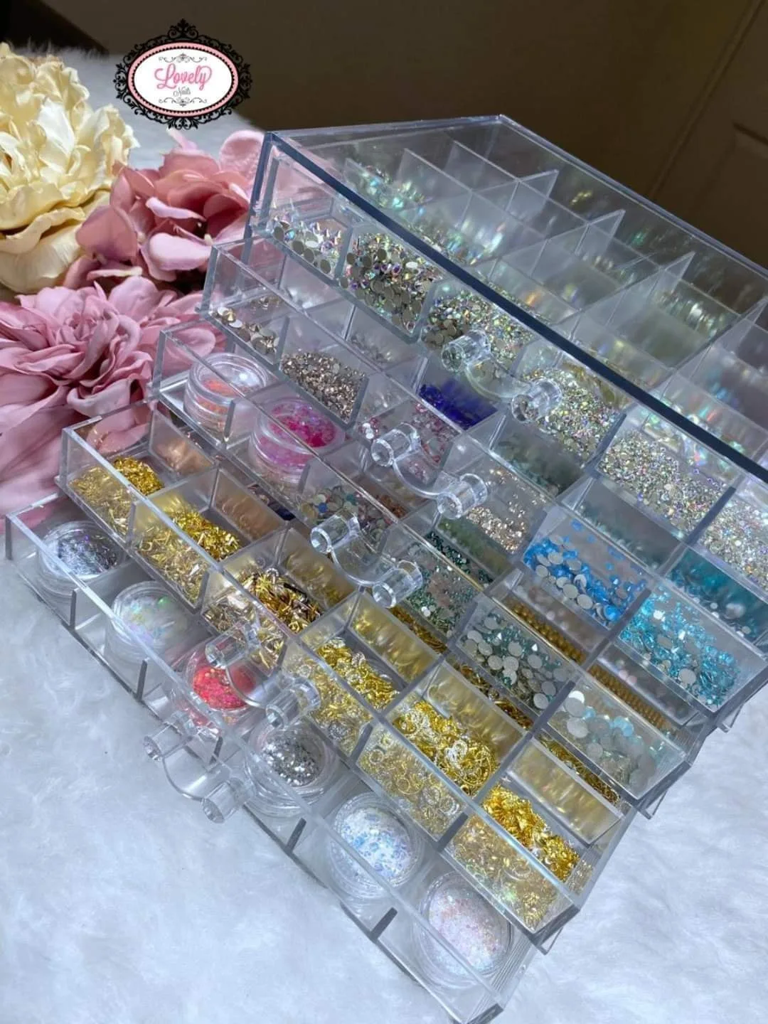 Caja organizadora de cristales